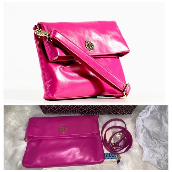 Tory Burch Handbags - TORY BURCH Dena Crossbody Luggage Leather Messeng